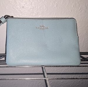 Coach Light Blue Wristlet